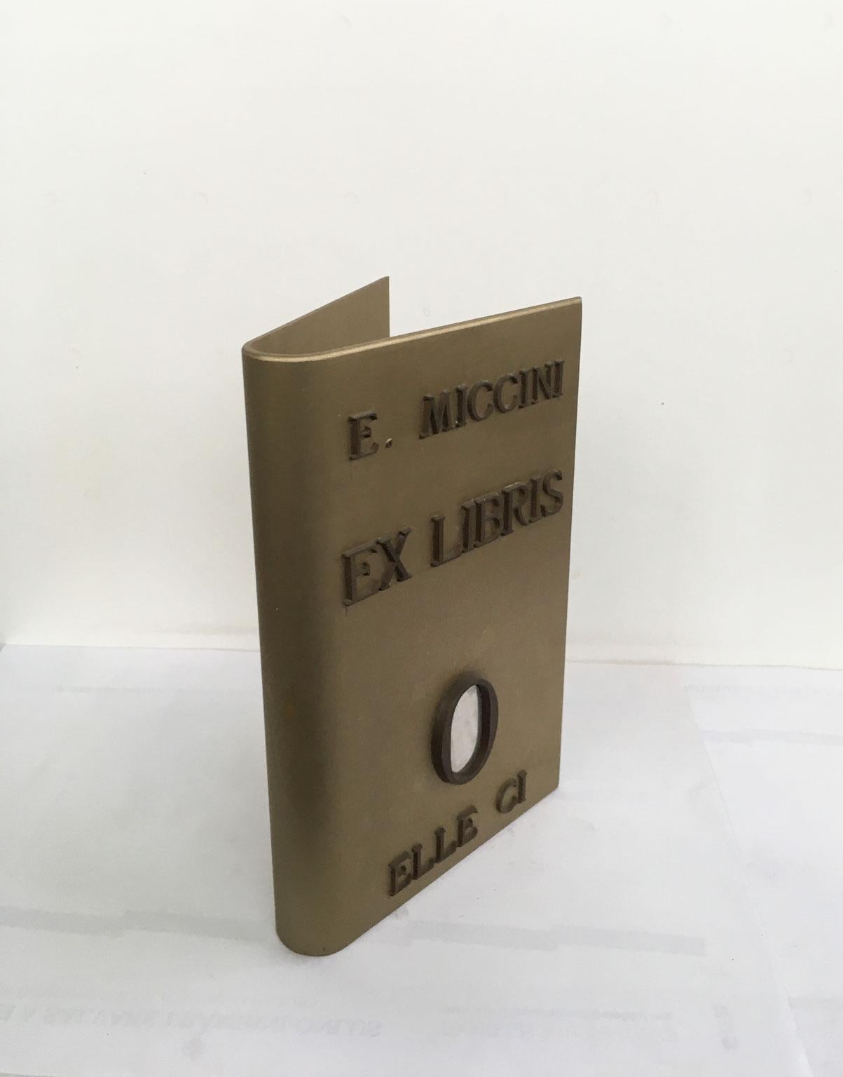 Ex Libris Eugenio Miccini Italy 1970 Aluminum Abstract Sculpture For Sale 16