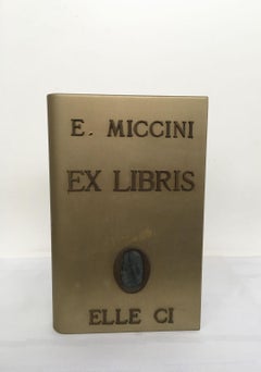 Ex Libris Eugenio Miccini Italy 1970 Aluminum Abstract Sculpture