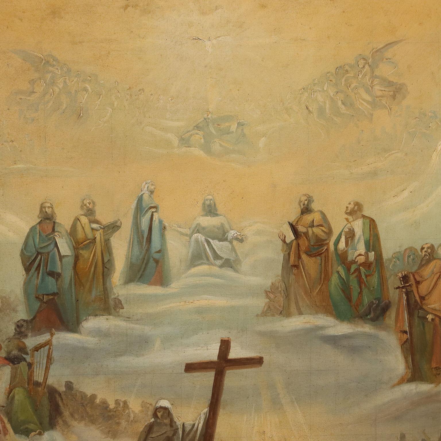 Das Jüngste Gericht Mitte des 19. Jahrhunderts (Sonstige Kunststile), Painting, von Eugenio Moretti Larese