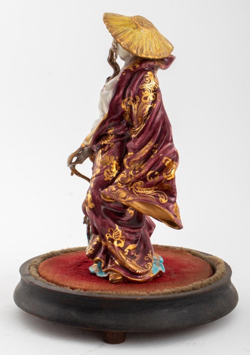 Eugenio Pattarino Glazed Terracotta Figure In Good Condition In New York, NY