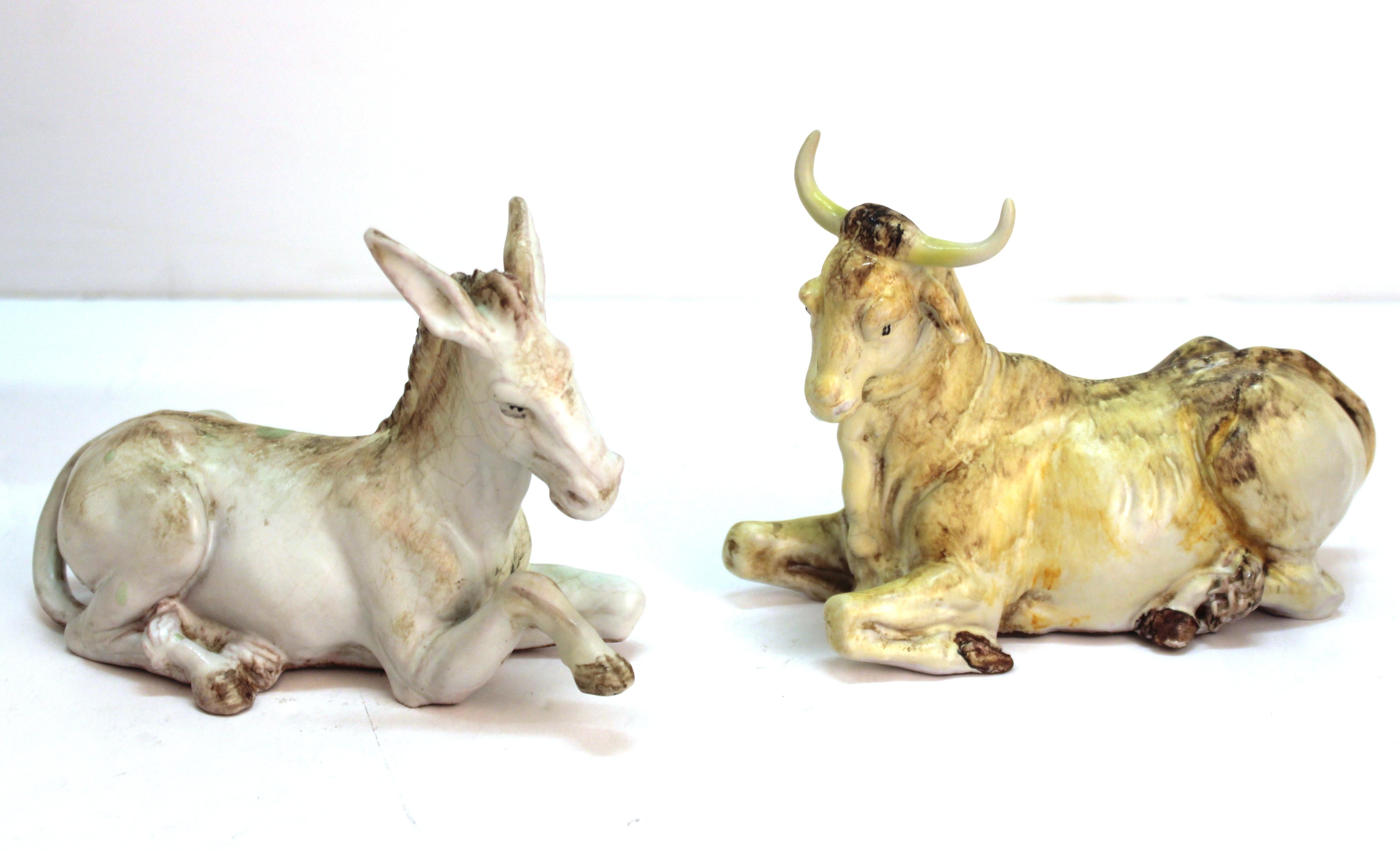 Eugenio Pattarino Italian Glazed Ceramic Nativity Scene 9