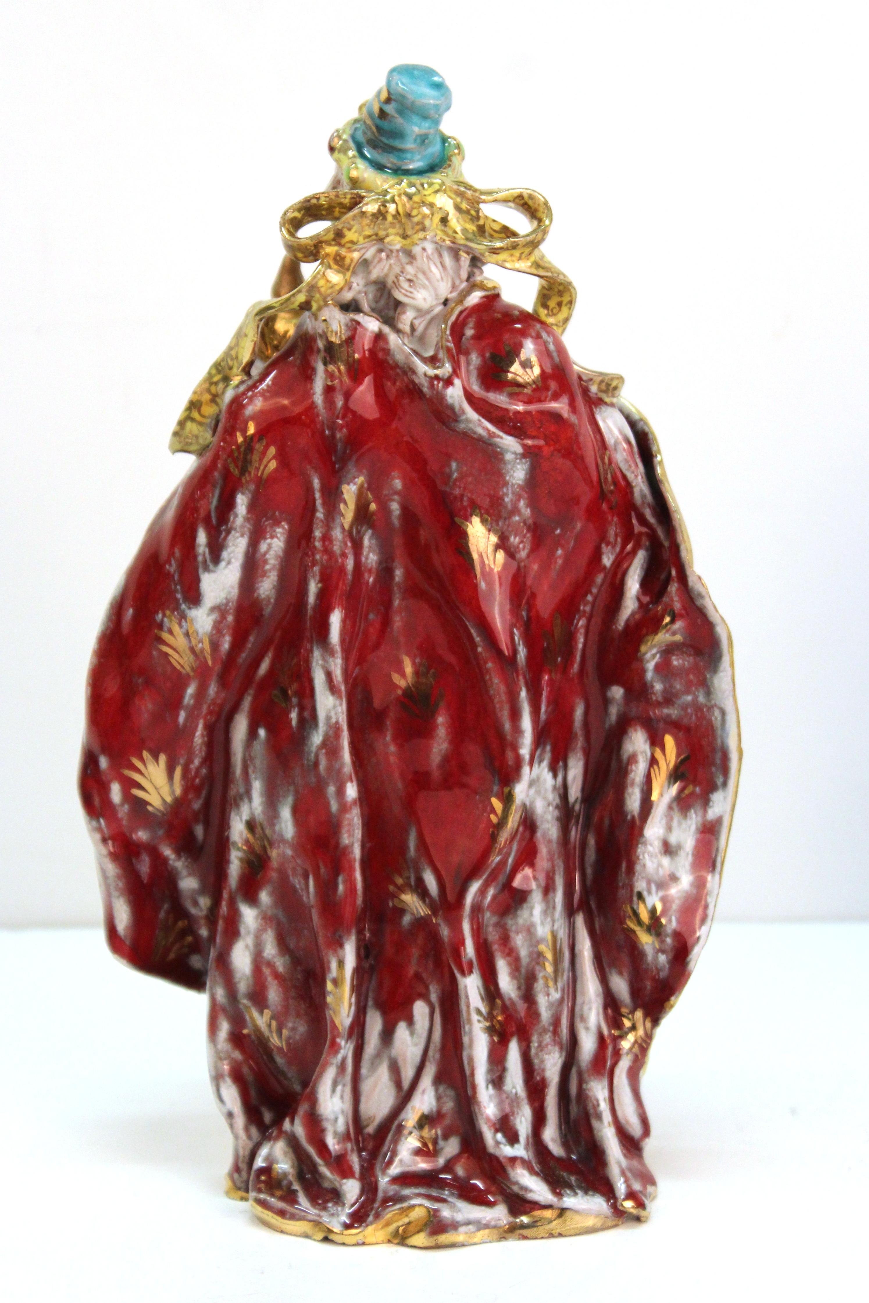 glazed ceramic nativity set