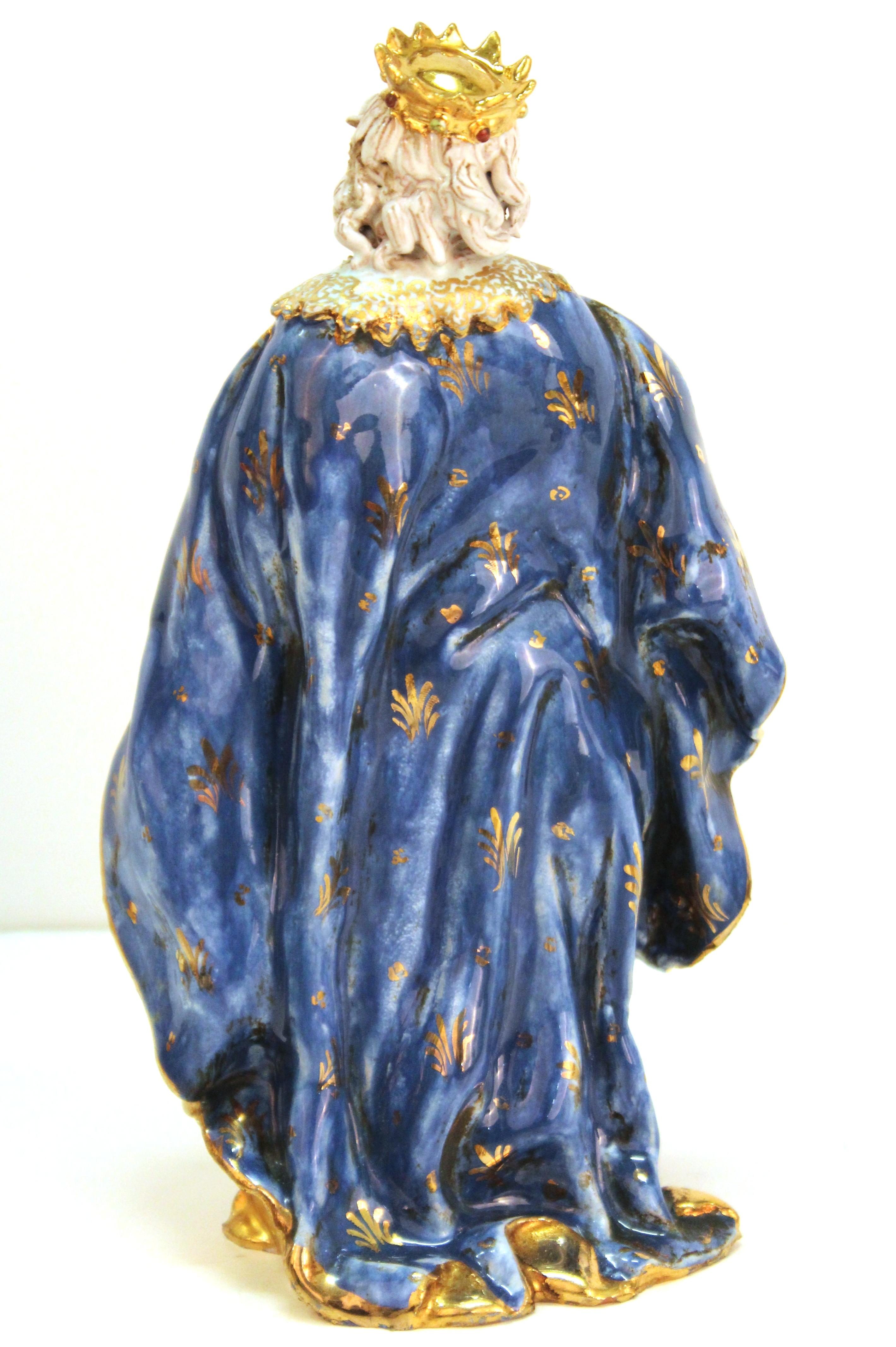Eugenio Pattarino Italian Glazed Ceramic Nativity Scene In Good Condition In Astoria, NY