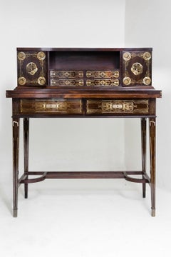 Eugenio Quarti desk, Chair and Trah in Style Liberty or Art Nouveau, Jugendstil