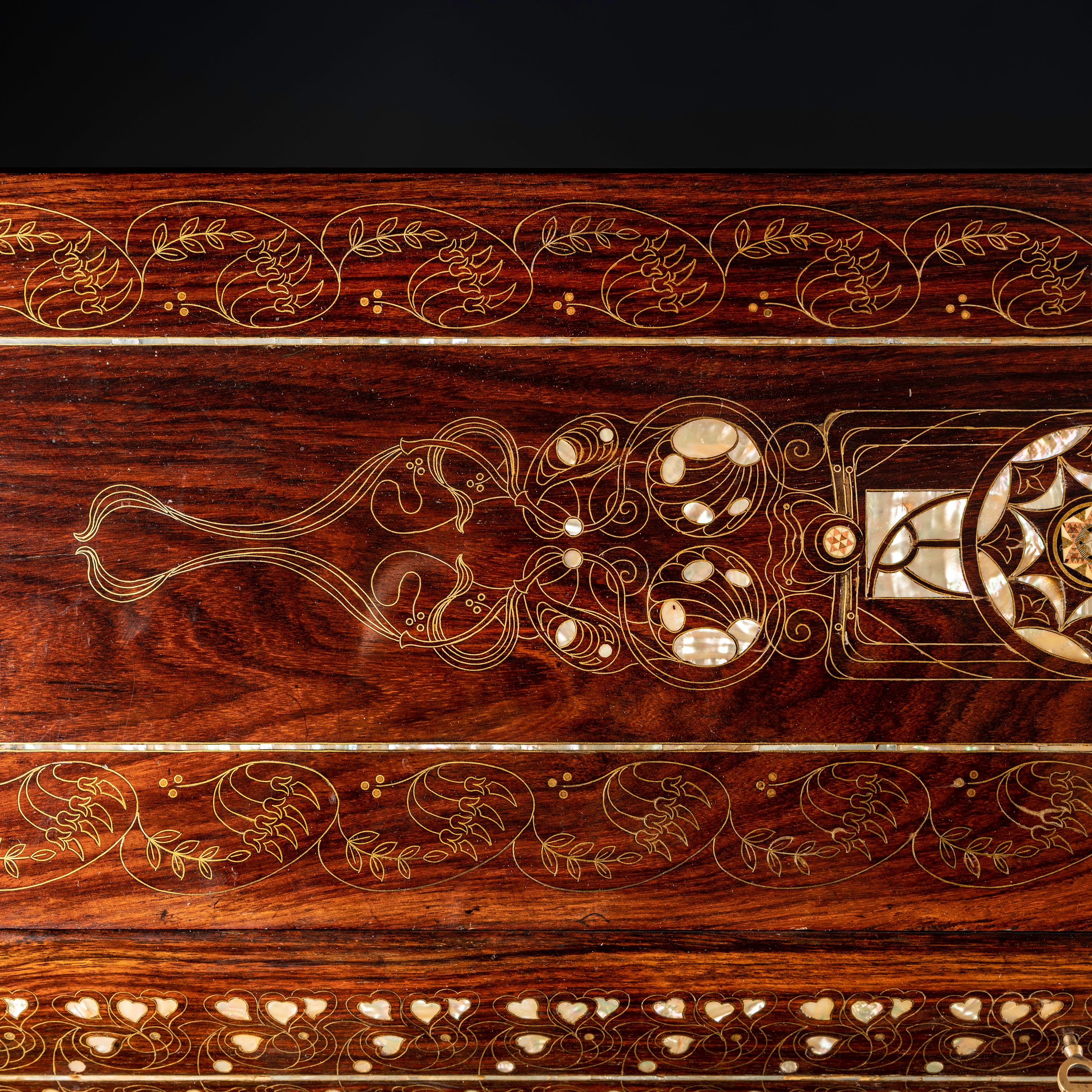 Eugenio Quarti Liberty Desk Suite w/ Chair & Paperbasket, Italy, Early 20th c. For Sale 9