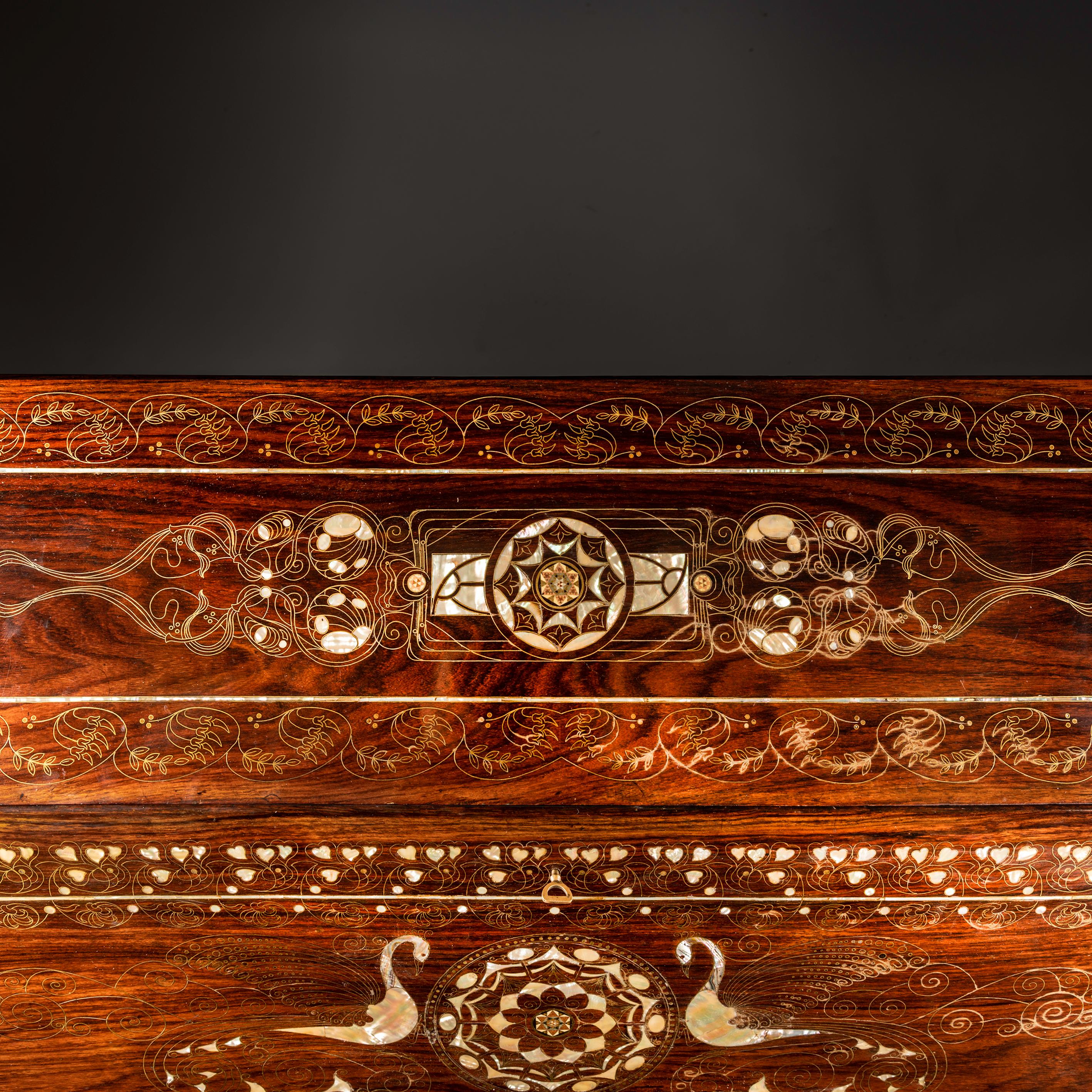 Eugenio Quarti Liberty Desk Suite w/ Chair & Paperbasket, Italy, Early 20th c. For Sale 11
