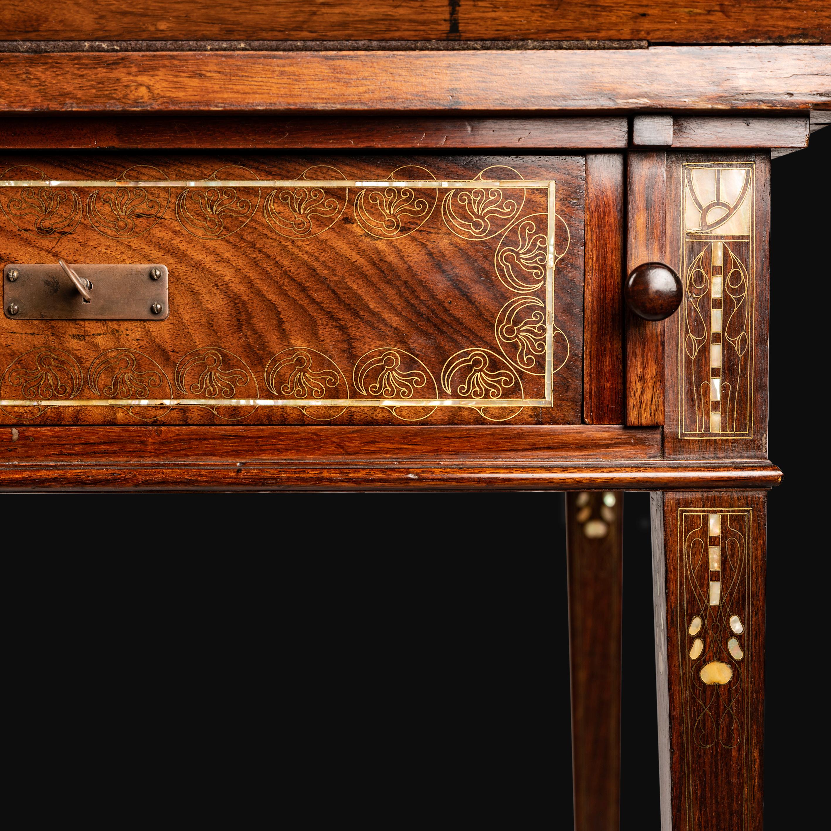 Eugenio Quarti Liberty Desk Suite w/ Chair & Paperbasket, Italy, Early 20th c. In Good Condition For Sale In BARCELONA, ES