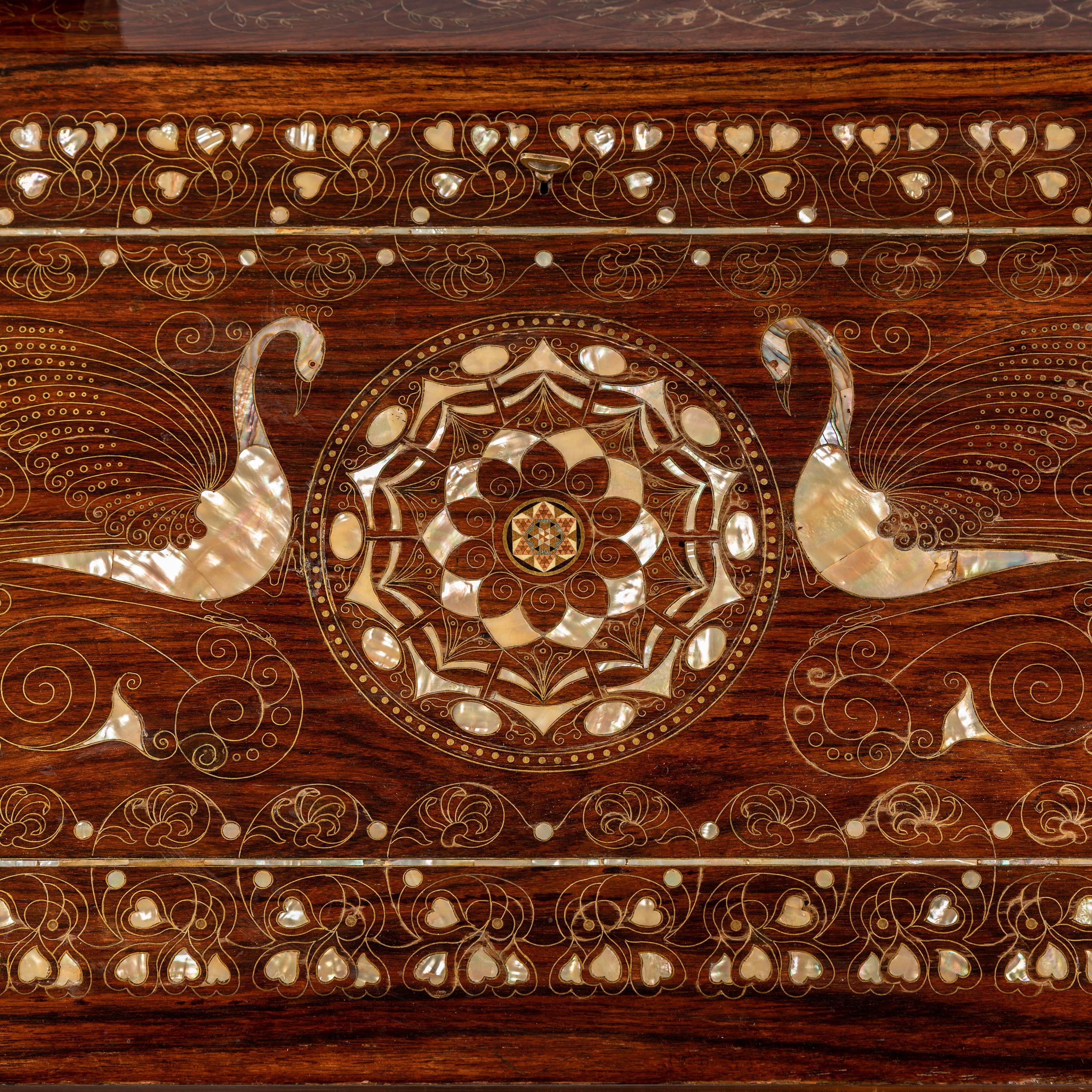 Eugenio Quarti Liberty Desk Suite w/ Chair & Paperbasket, Italy, Early 20th c. For Sale 2
