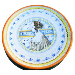 Eugenio Taccini Assiette en majolique Montelupo
