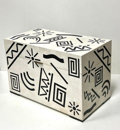 Eugenio Tavola for Oggetti Modern Stone Storage Chest Table