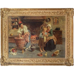 Antique Knitting Lesson