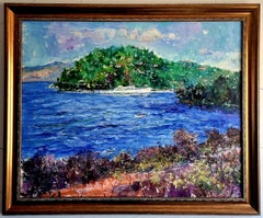  Scorpios Island Greece Christina Onassis Yacht - Landscape Painting