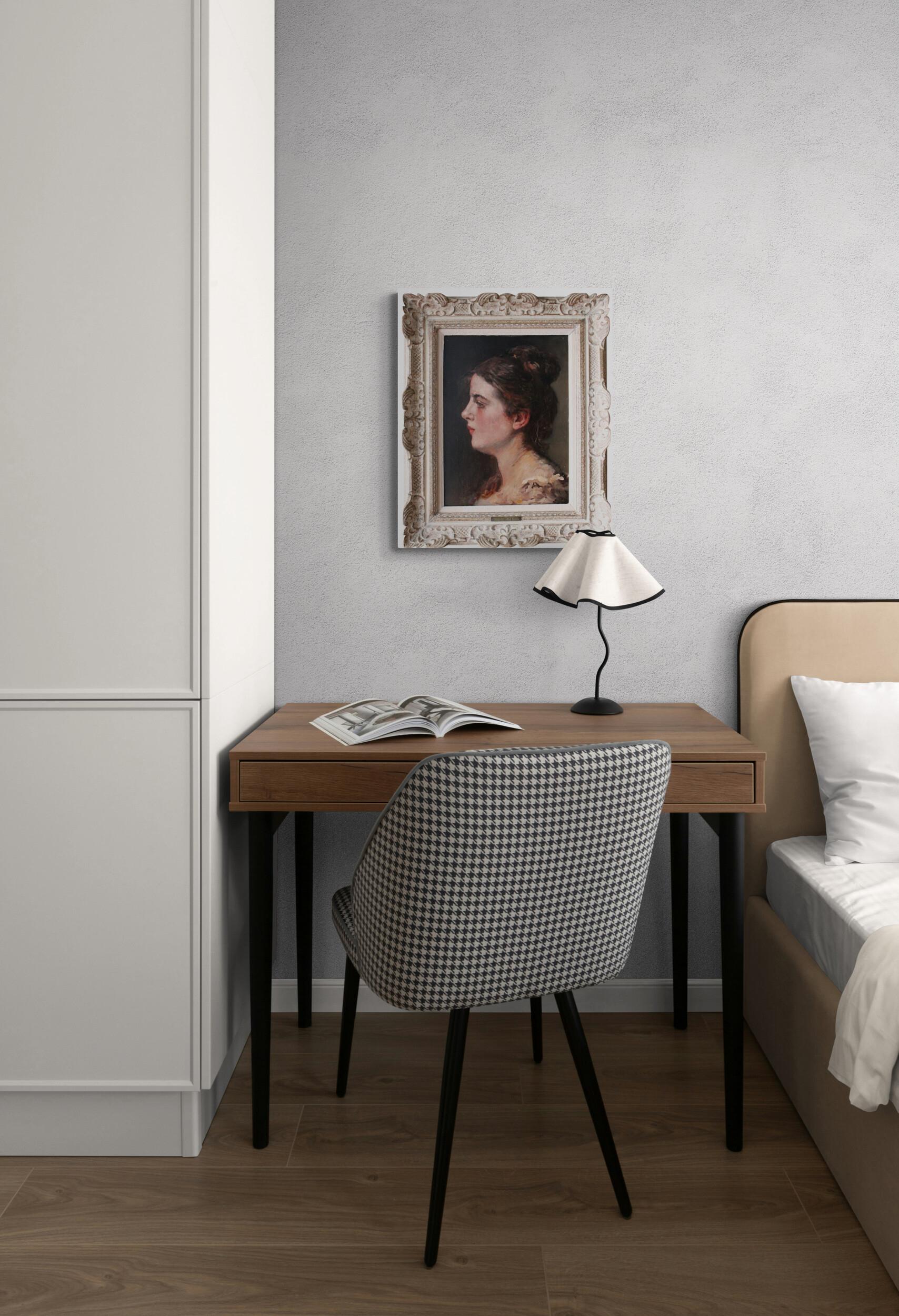 Antique Portrait of a woman, original antique oil painting by Eugene Smits For Sale 2