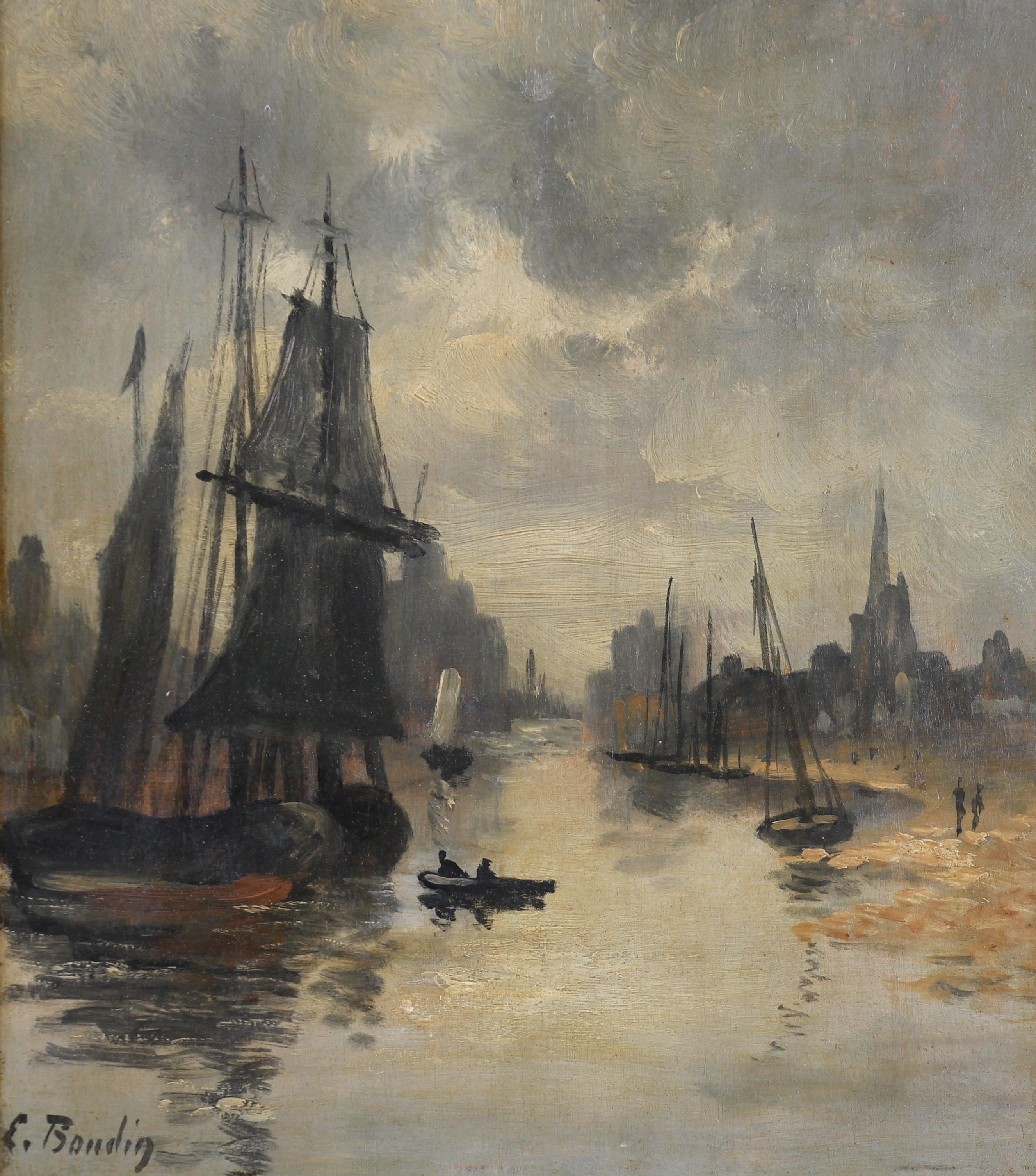 Oil on panel Eugène Boudin 