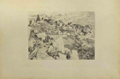 Hillside - Etching by Eugène Burnand - Late 19th century