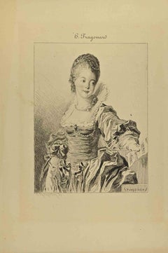 Fragonard - Etching by Eugène Chambellier - 19th century