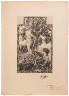 Untitled (Mythological Scene) - Etching by Eugene Decisy - 1899