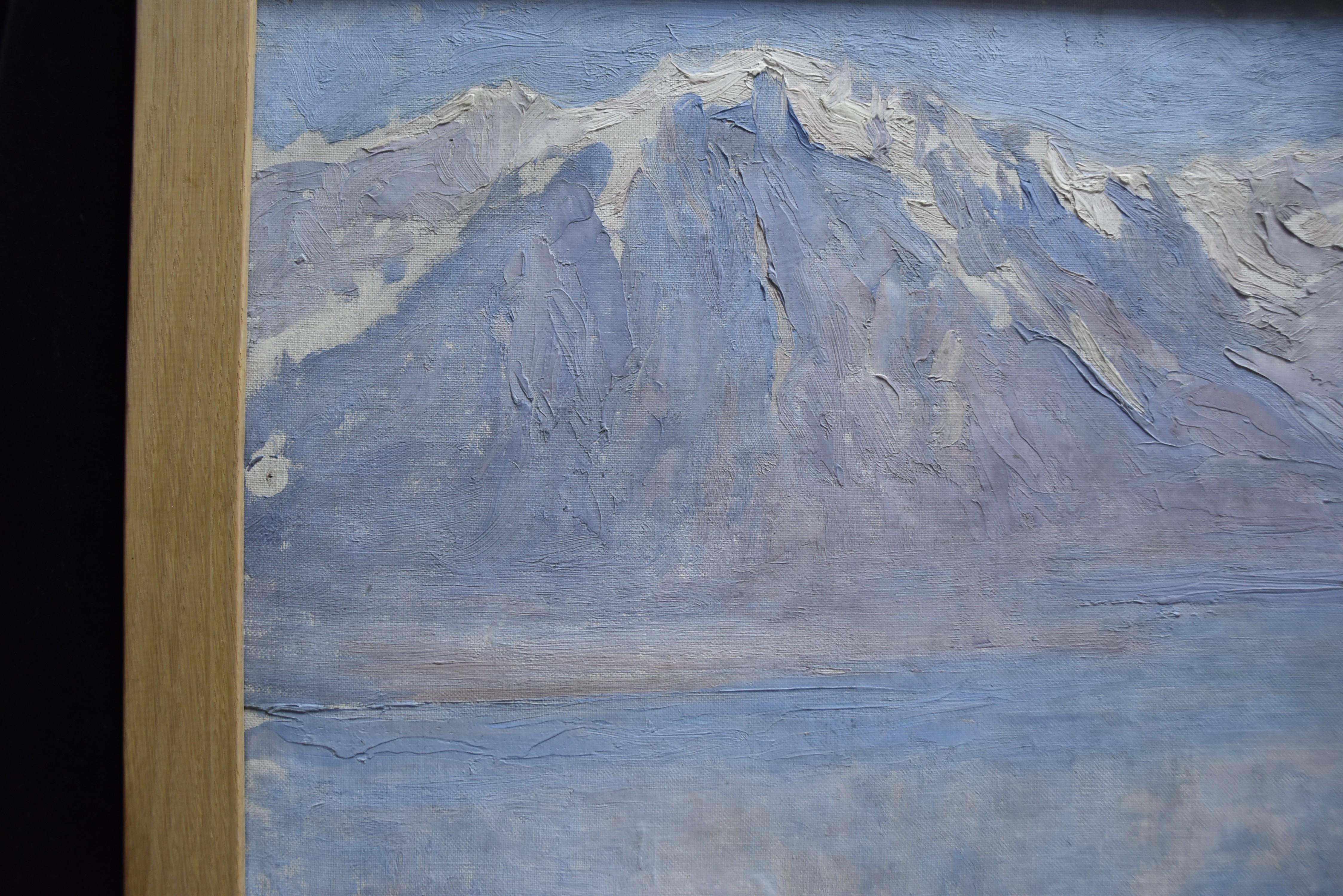 Eugène Emmanuel Lemercier (1886-1915) A mountain Lake, oil on canvas signed 6