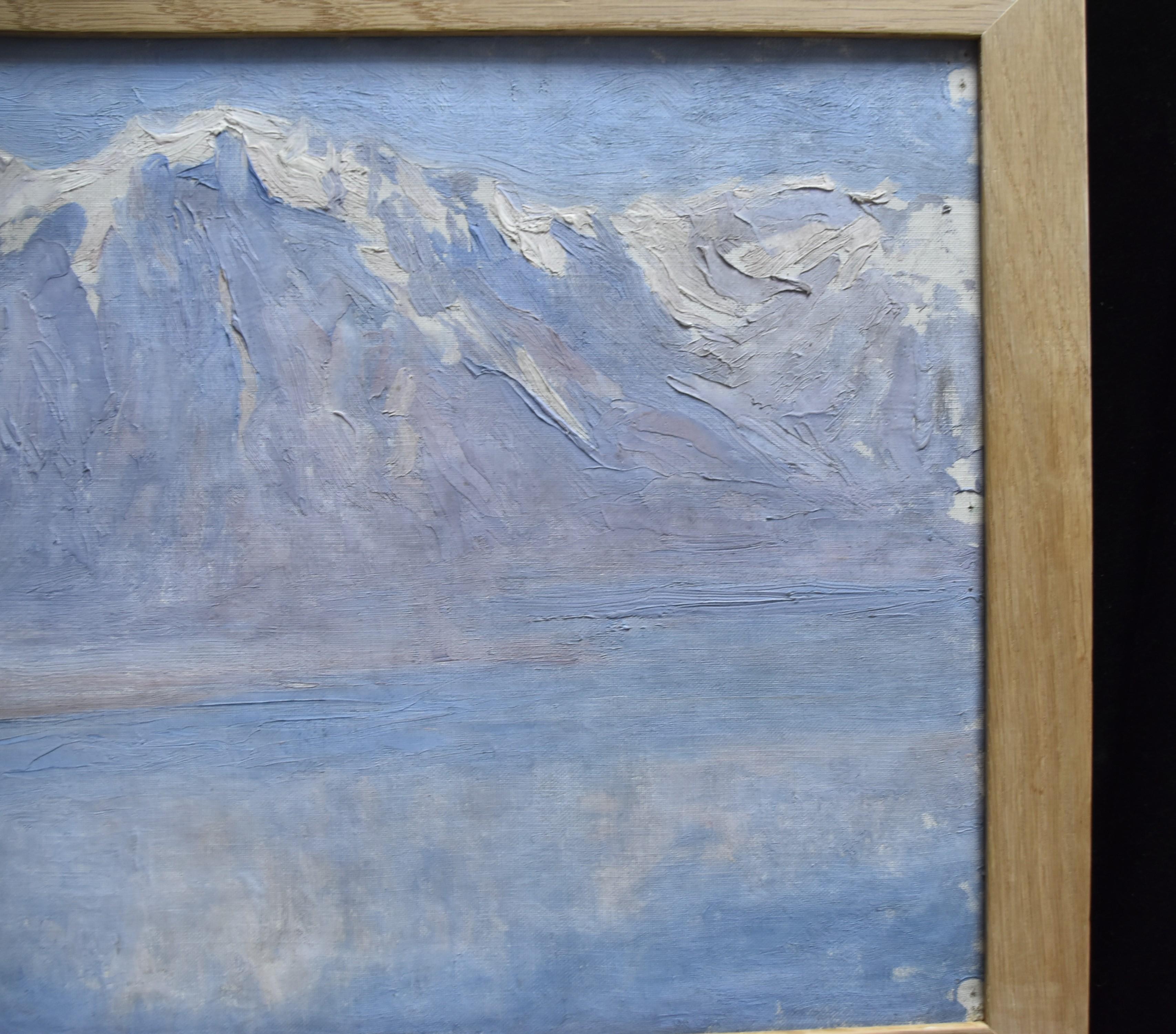 Eugène Emmanuel Lemercier (1886-1915) A mountain Lake, oil on canvas signed 7