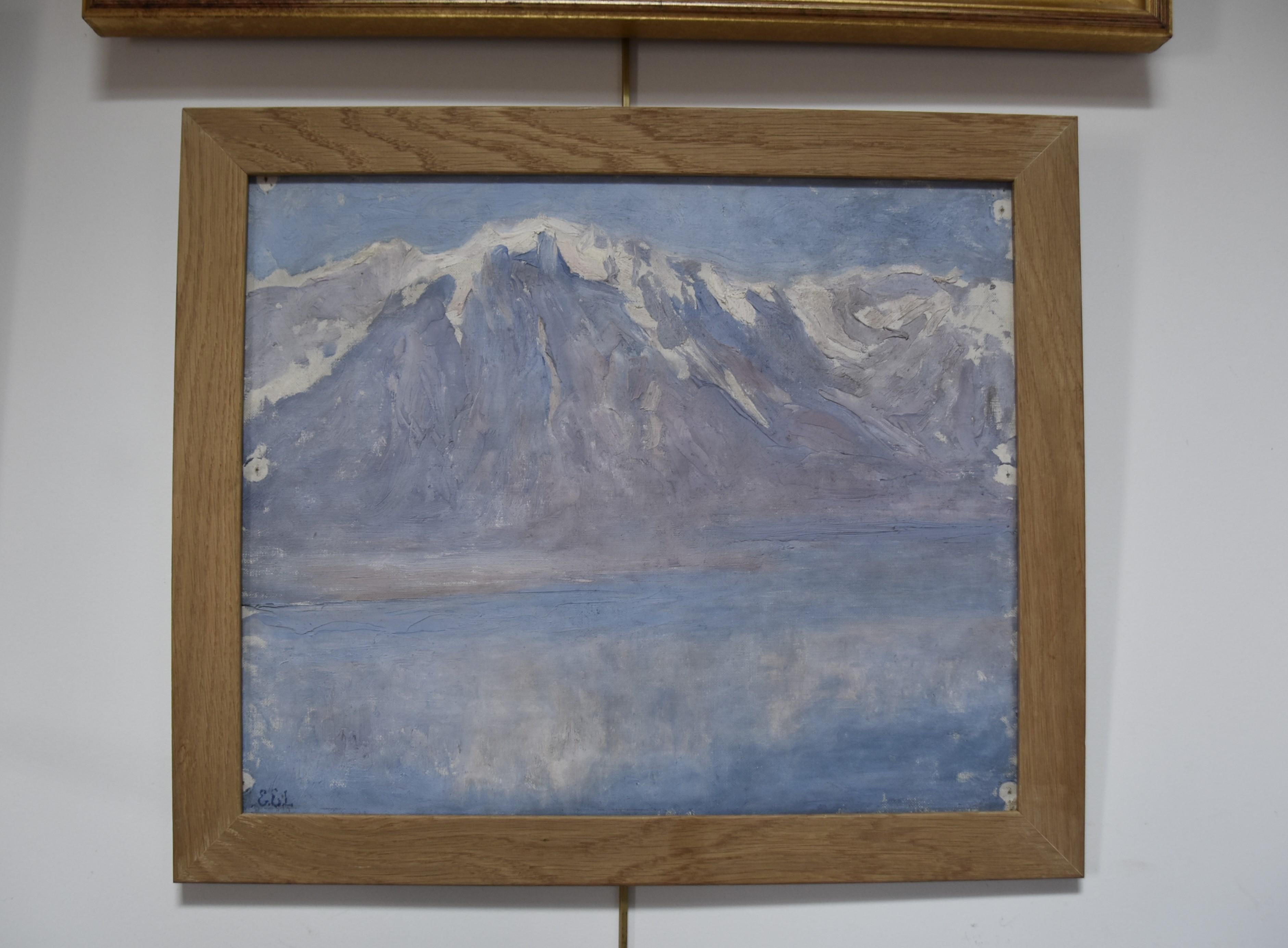 Eugène Emmanuel Lemercier (1886-1915) A mountain Lake, oil on canvas signed 12