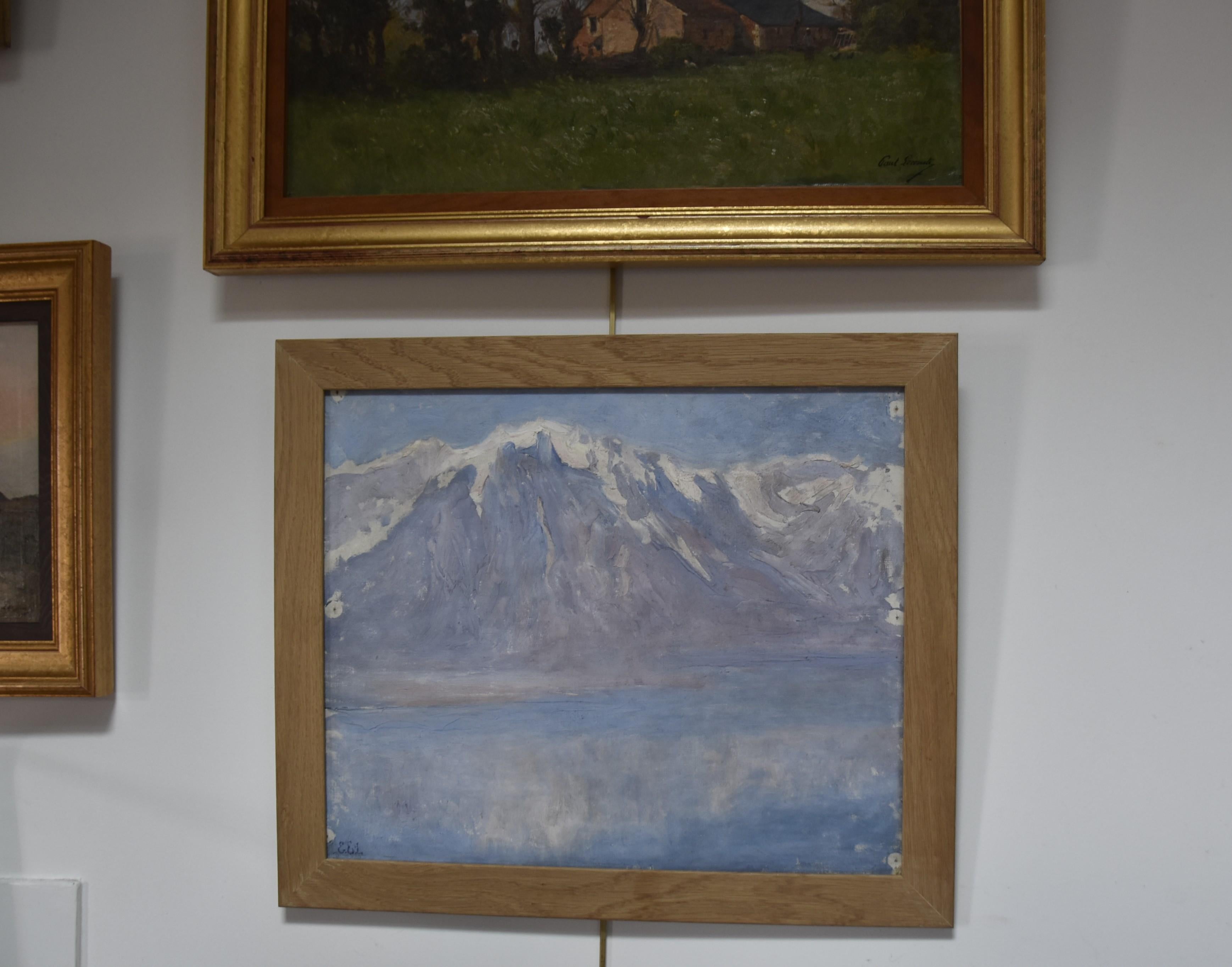 Eugène Emmanuel Lemercier (1886-1915) A mountain Lake, oil on canvas signed 3