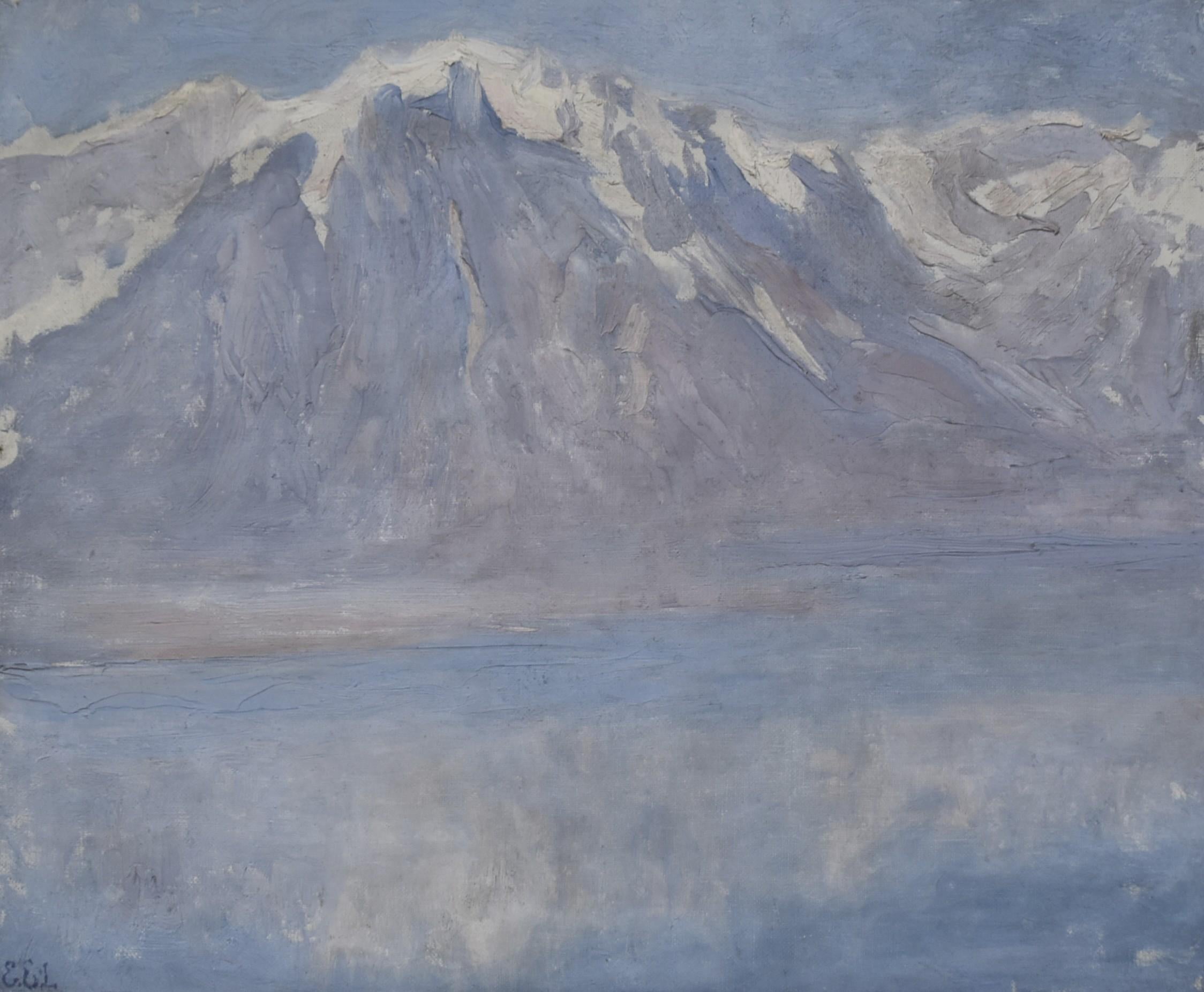 Eugène Emmanuel Lemercier (1886-1915) A mountain Lake, oil on canvas signed