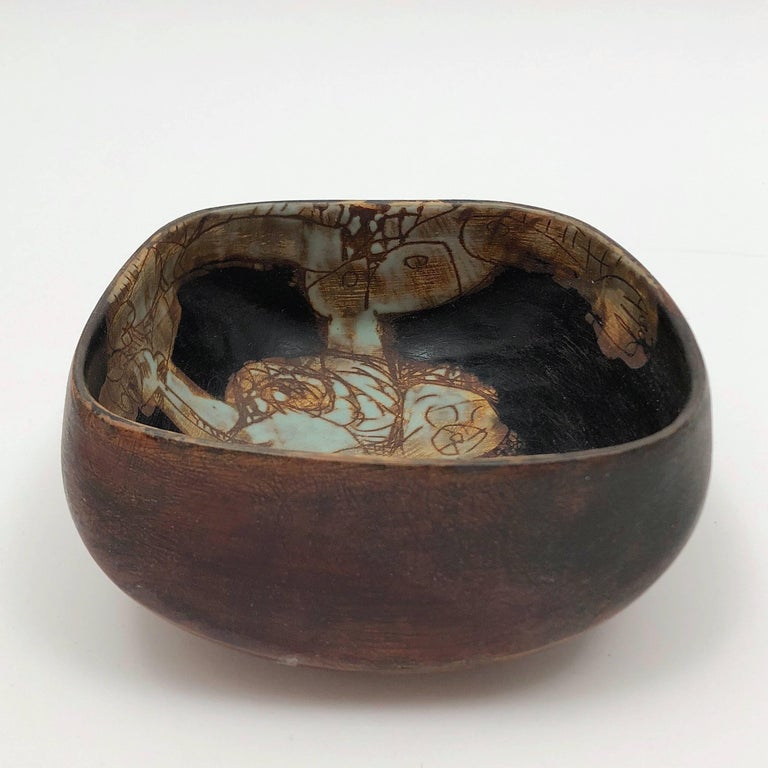 Eugène Fidler, Decorative Ceramic Bowl or Vide Poche For