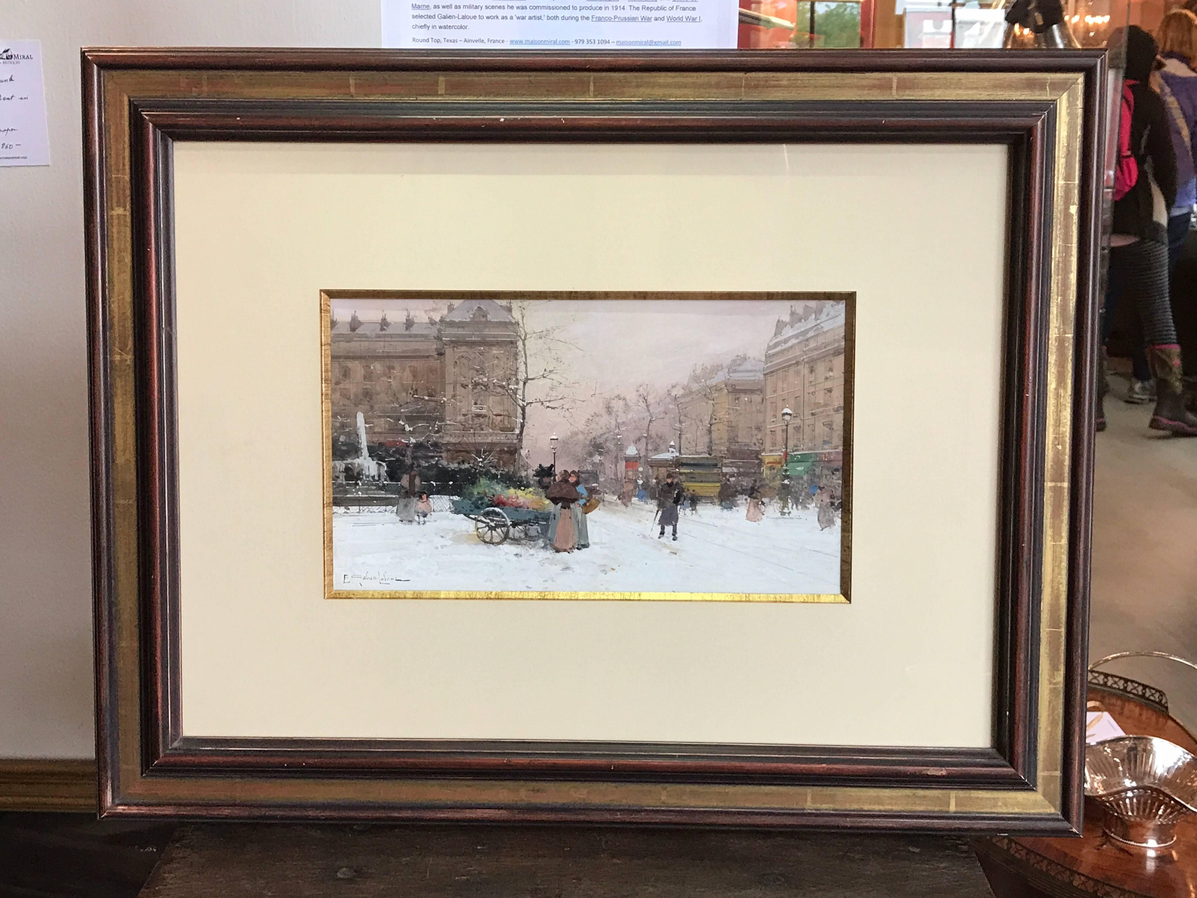 Original watercolor and gouache by Eugène Galien Laloue - La Place Pigalle

Painting dimensions: 7
