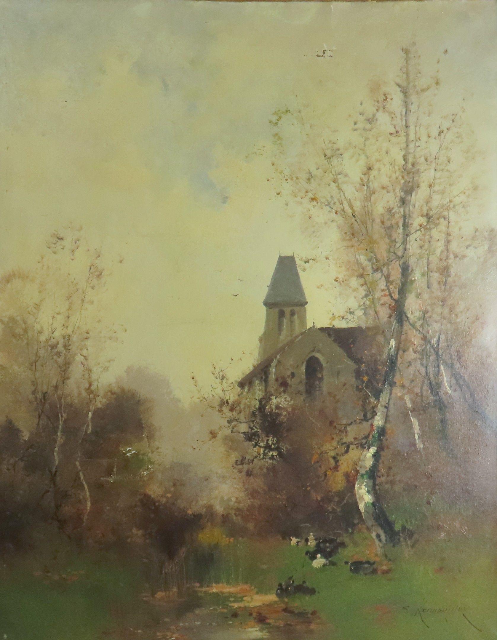 Vintage french art by Eugène Galien Laloue - oil signed For Sale 2