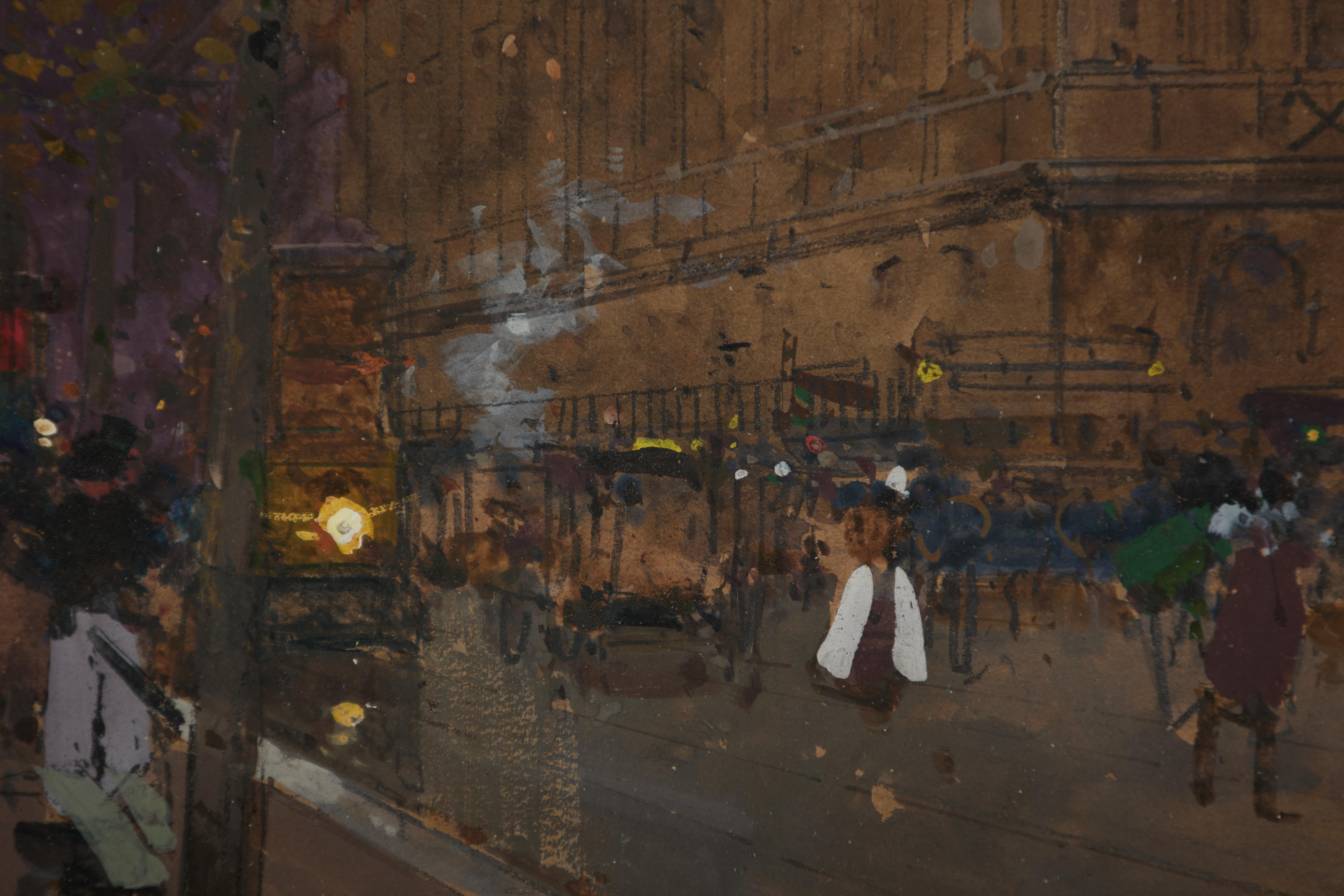 Les rives de la Seine près de Chatelet, paysage urbain parisien en vente 1