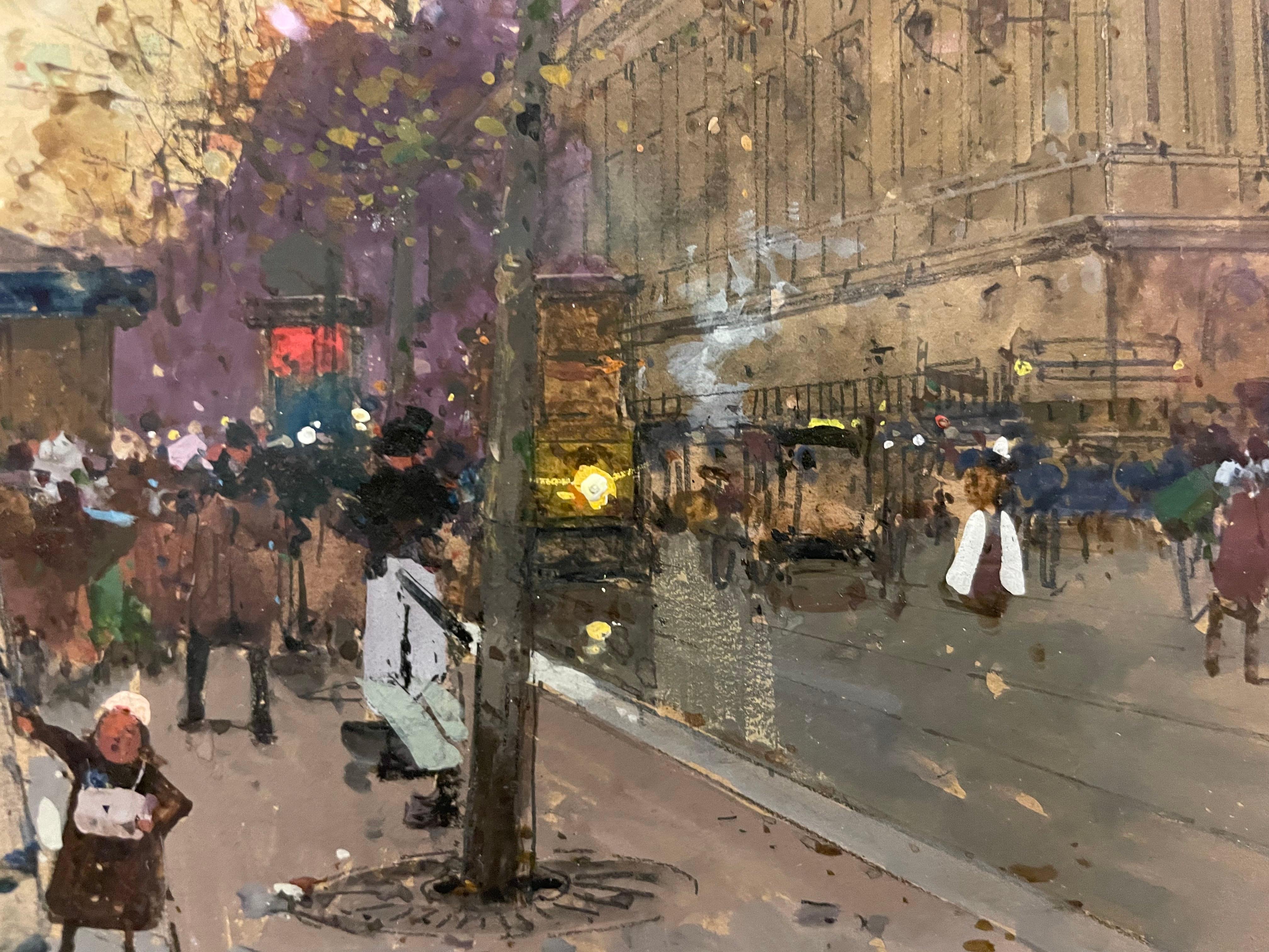 Les rives de la Seine près de Chatelet, paysage urbain parisien en vente 3