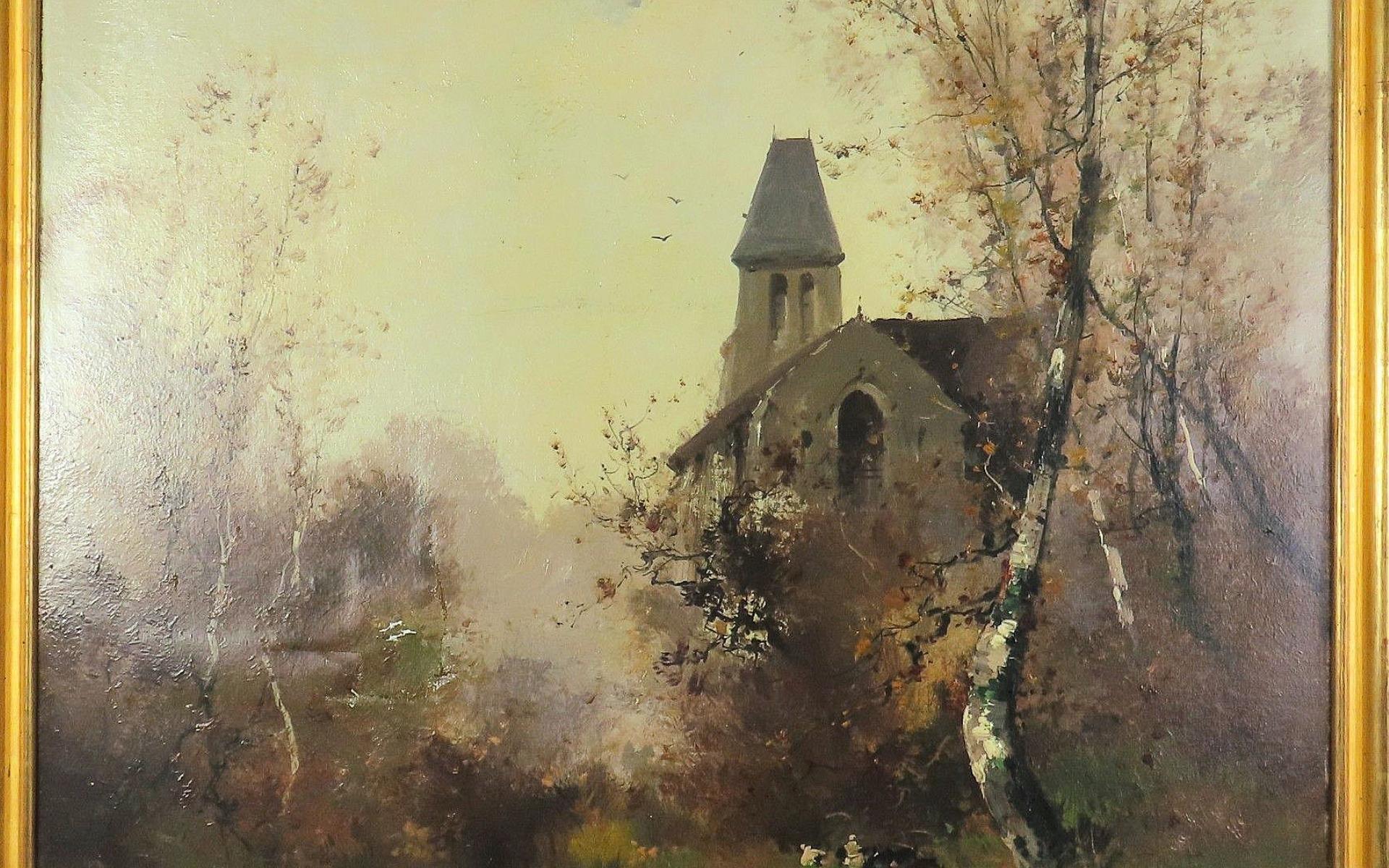 Art of Vintage d'Eugène Galien Laloue - huile signée en vente 9
