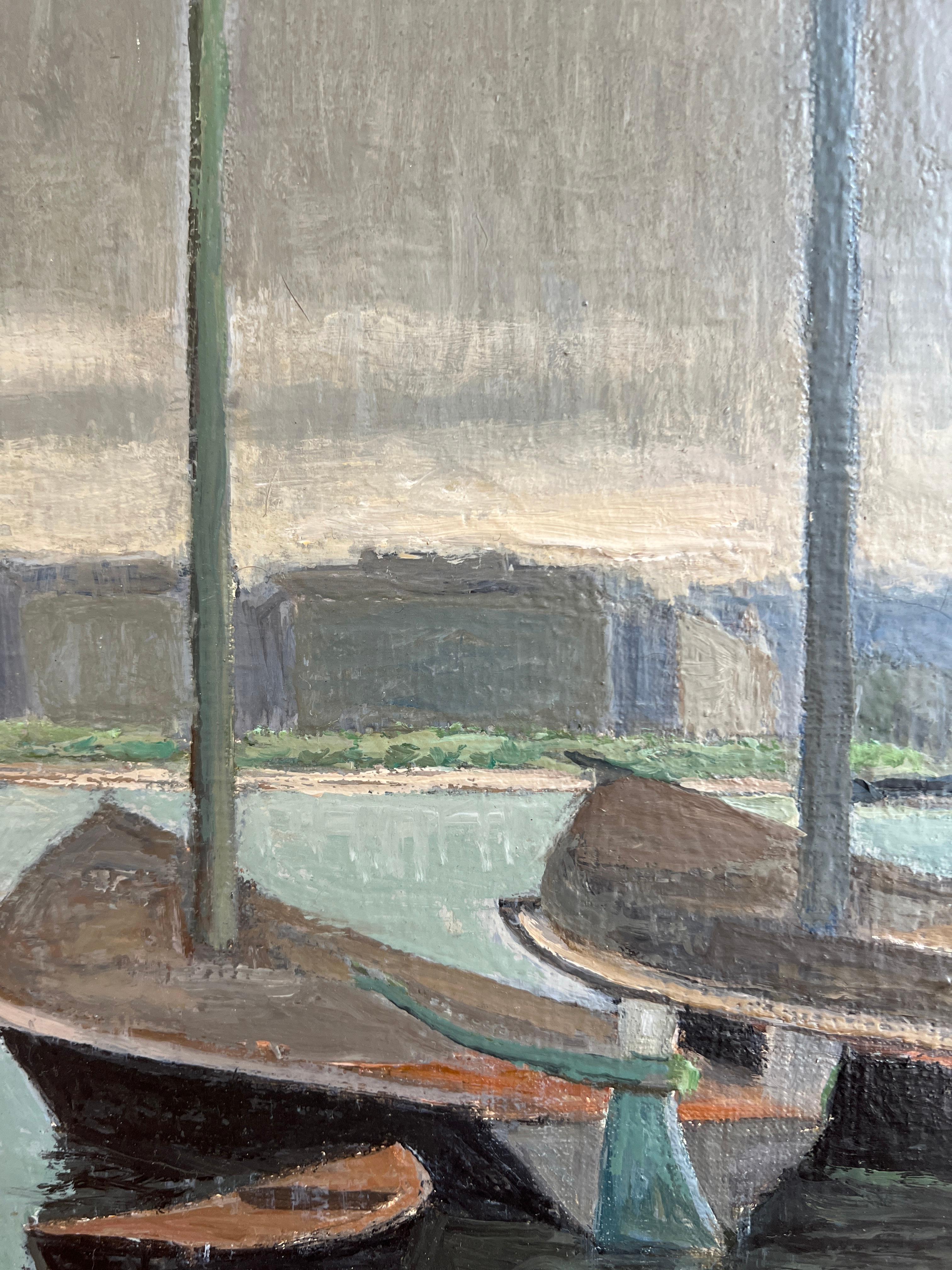 Arbeiten auf Leinwand
Beigefarbener Holzrahmen
80.5 x 93.5 x 6 cm