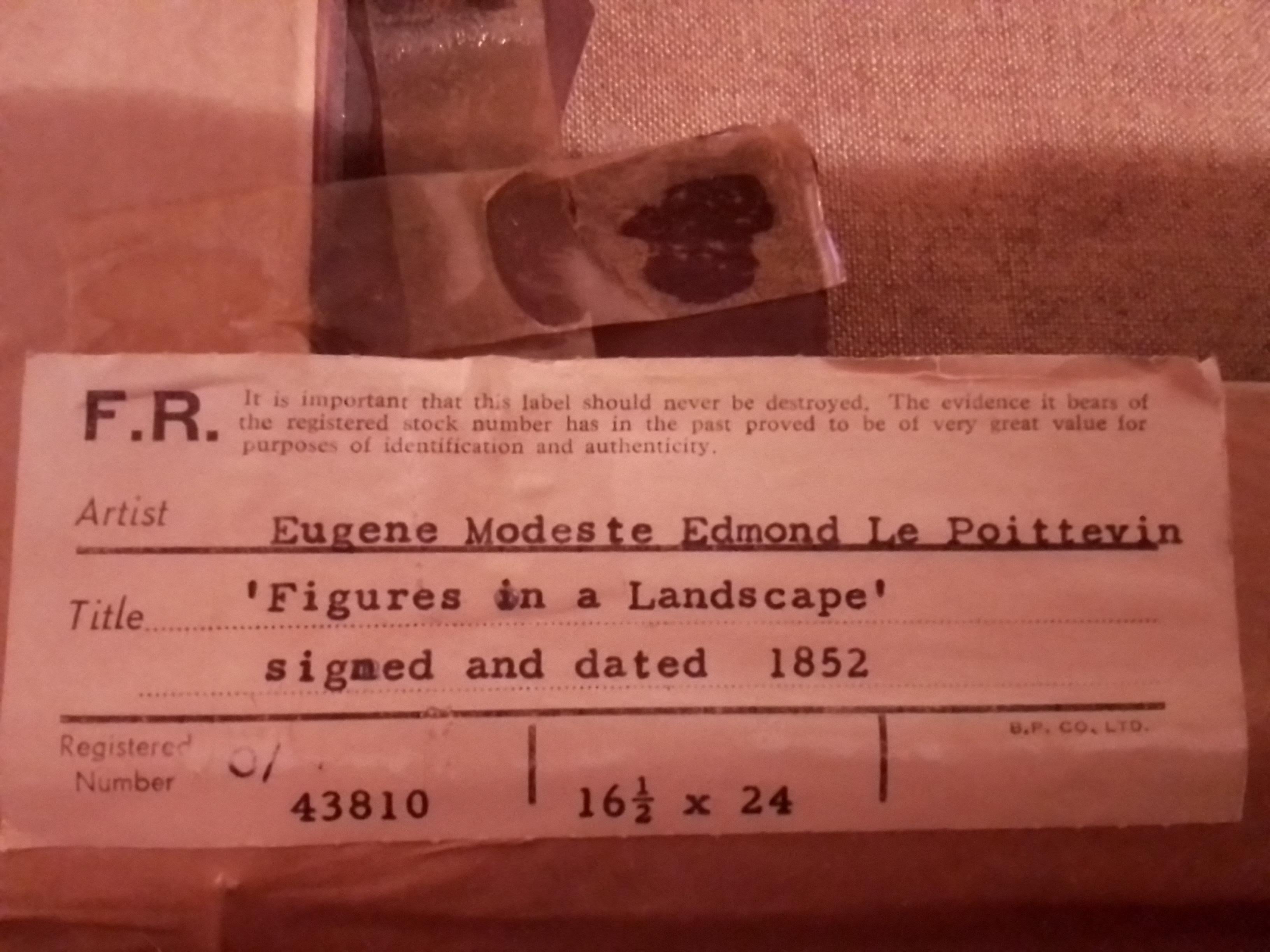 Eugène Lepoittevin. Eine Zeichenlehre zum Meer – Öl auf Leinwand – signiert  1853 im Angebot 14