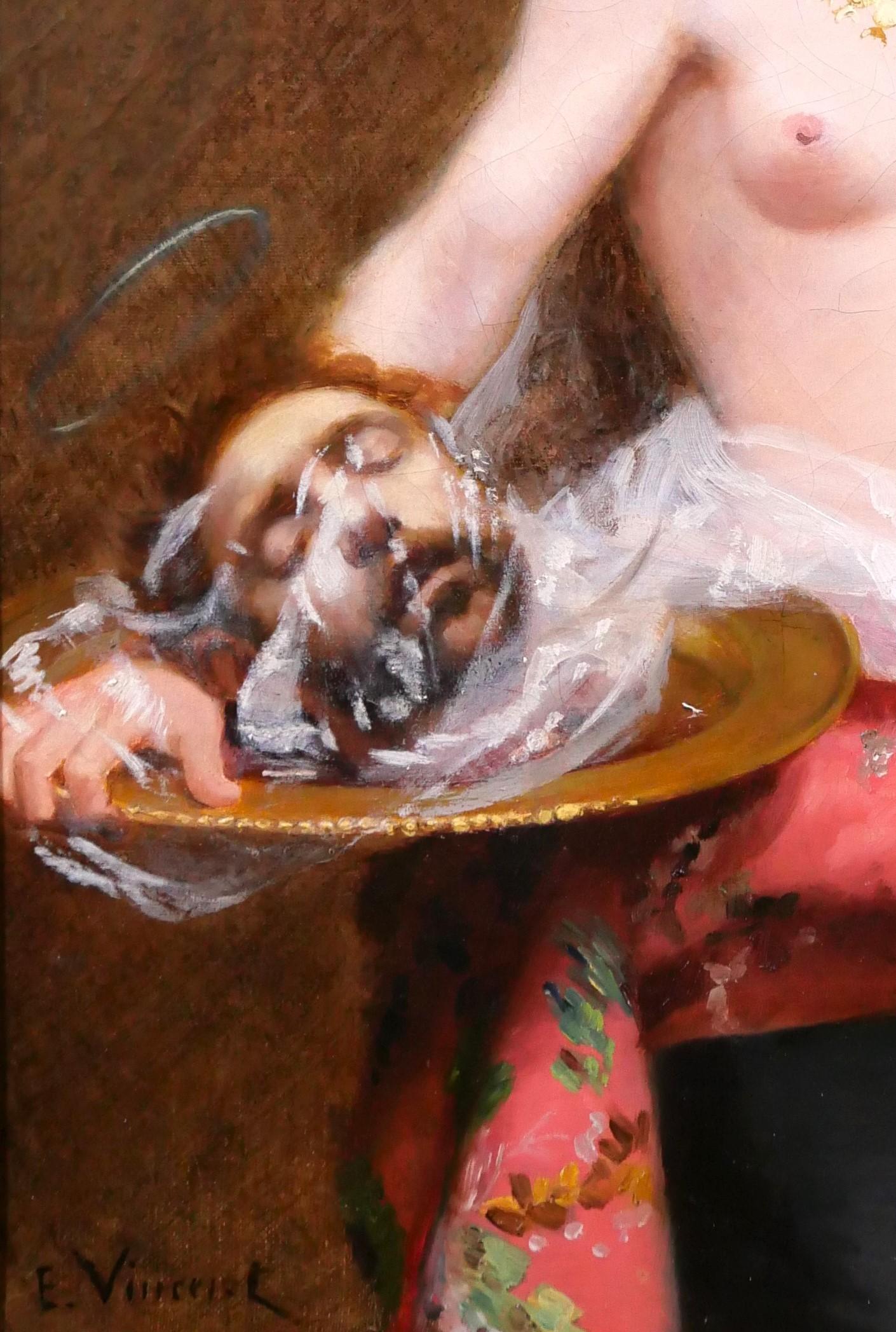 Salome with the head of Saint John the Baptist painting woman nude religious For Sale 4