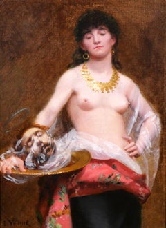 Salome with the head of Saint John the Baptist painting woman nude religious