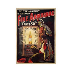 1902 original poster by Eugène Ogé promotes Fine Armagnac