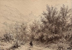 Walker in einem Holz – Landschaft in Süditalien