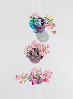 Three of Us (floral, still life, watercolor, bright colors, flowers, pastel)