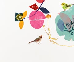 Birds Included (floral, still life, watercolor, bright colors, flowers, birds)