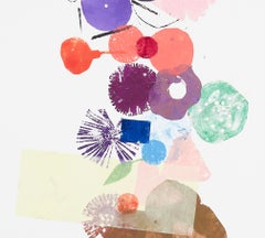 Il fiore rosa è iniziato (floreale, natura morta, acquerello, colori vivaci, fiori)