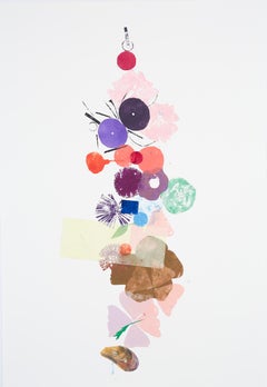 Pink Blossom Started   (floral, still life, watercolor, bright colors, flowers)