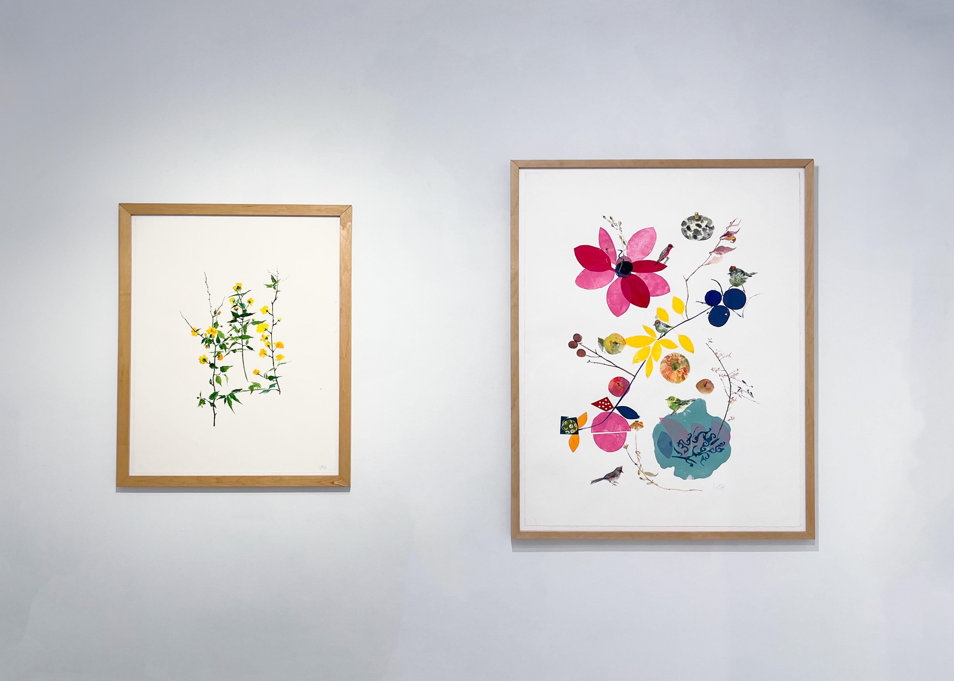 Gelbe Blüte (Blume, Stillleben, Aquarell, leuchtende Farben, Blumen) im Angebot 2