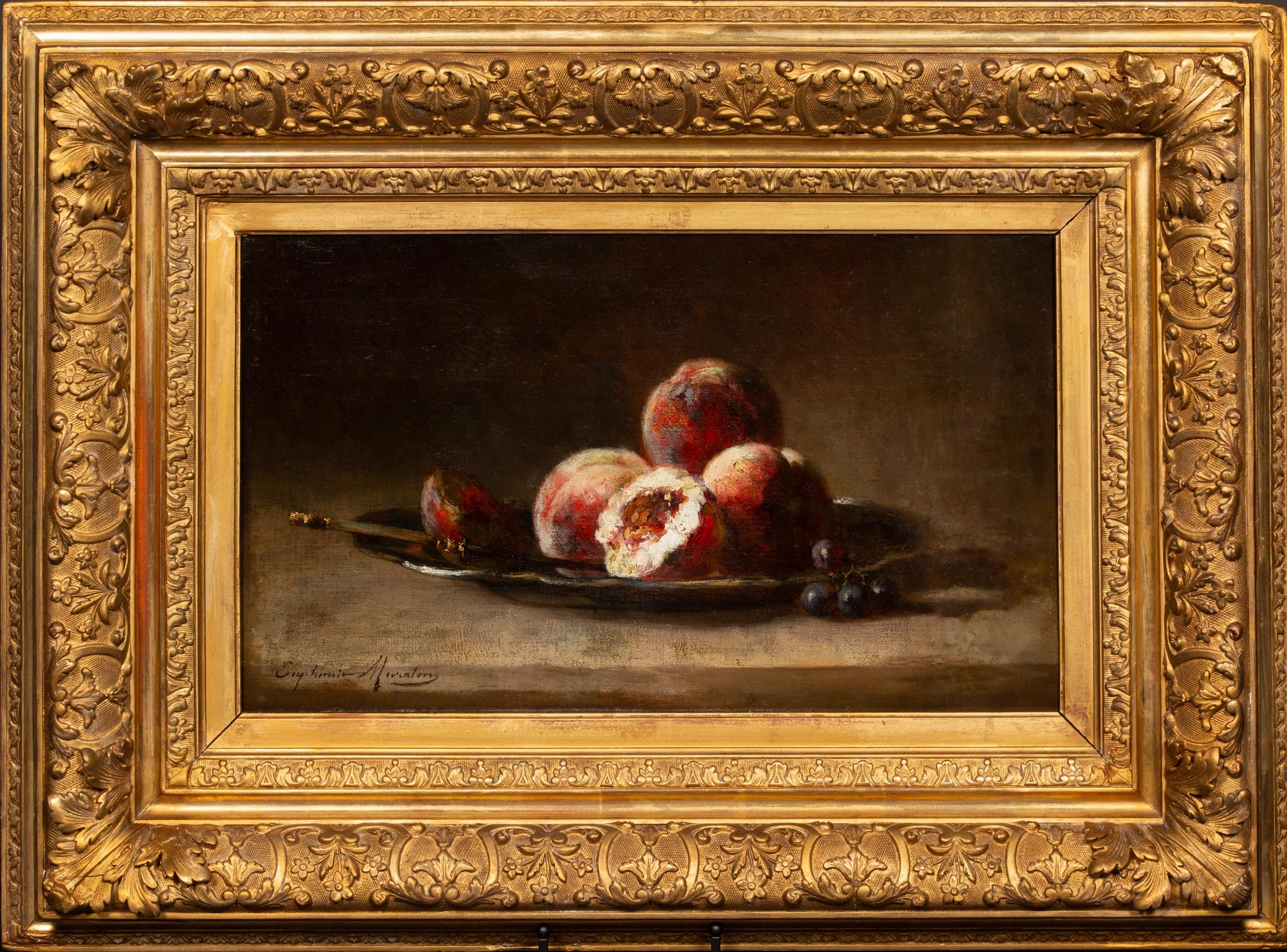 Still Life with Fruits by Euphémie Muraton (1840-1914) - Painting by Euphemie Muraton