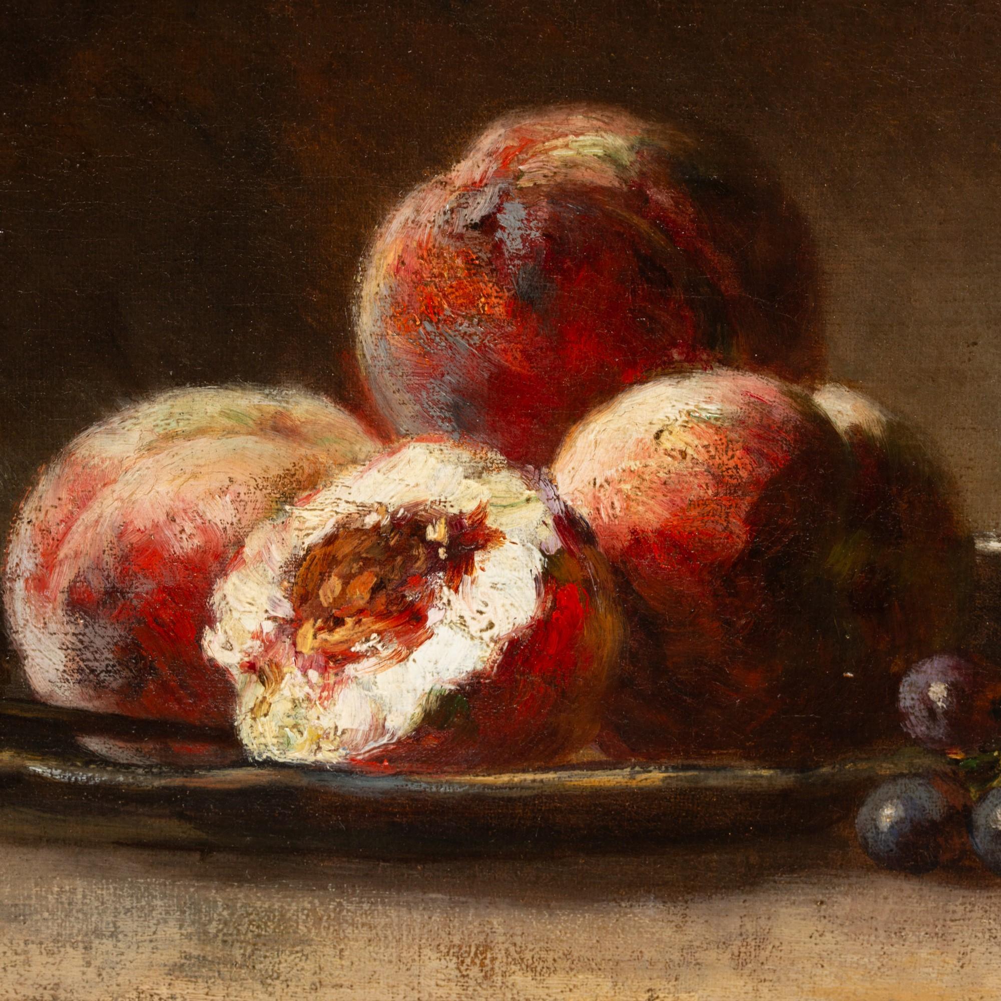 Euphemie Muraton Still-Life Painting – Stillleben mit Früchten von Euphémie Muraton (1840-1914)