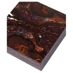 Boulder Opal Vanity case Stone and Wood Box Valentine's Day gift