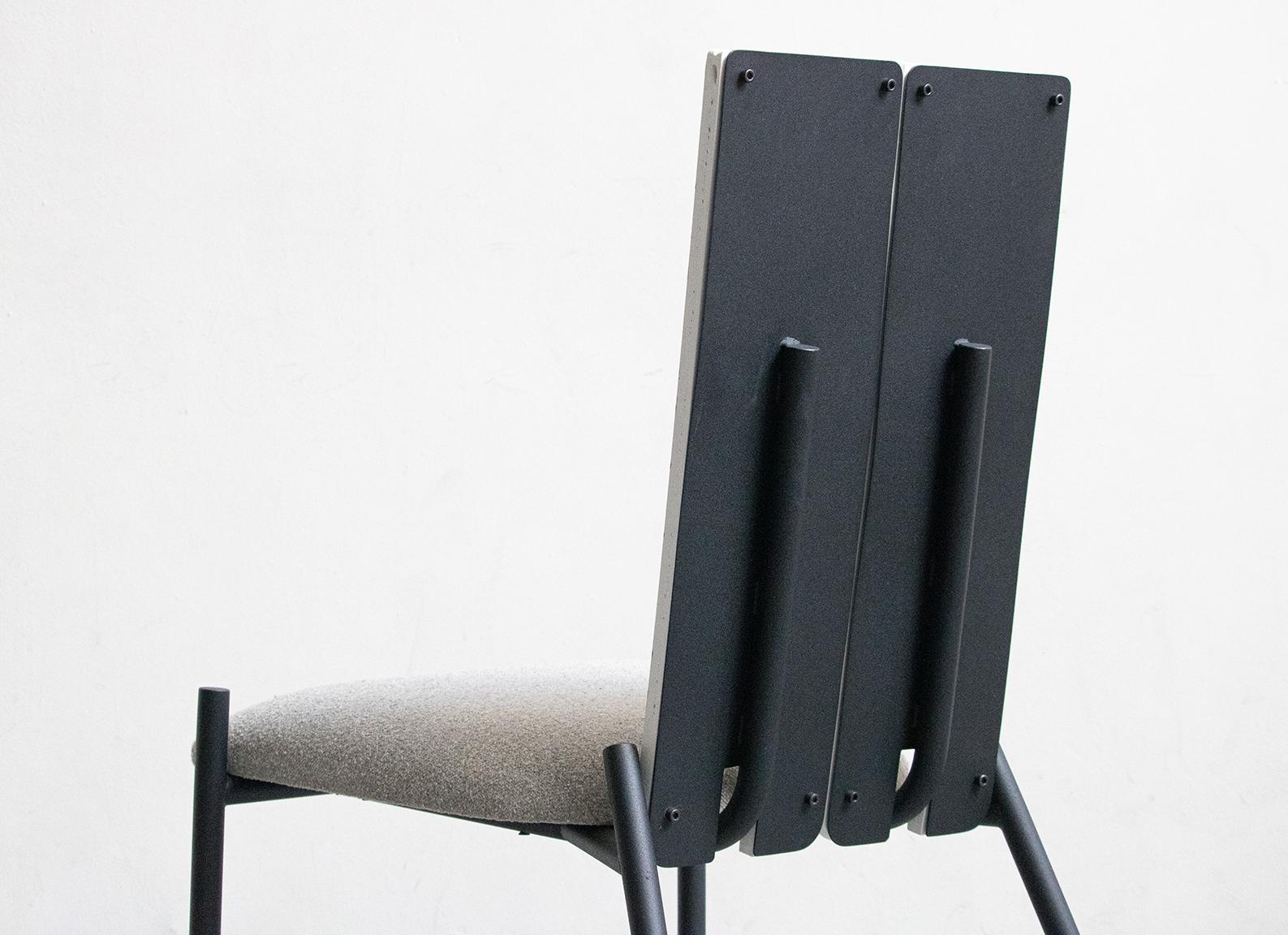 Contemporary Euphoria chair with recycled PP backrest by Gabriel Freitas For Sale