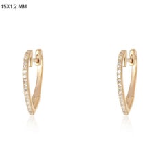 Euphoric Diamond 14K (or 18k upon request) Yellow Gold Huggies Earrings