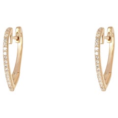 Euphoric Diamond 14K (or 18k upon request) Yellow Gold Huggies Earrings