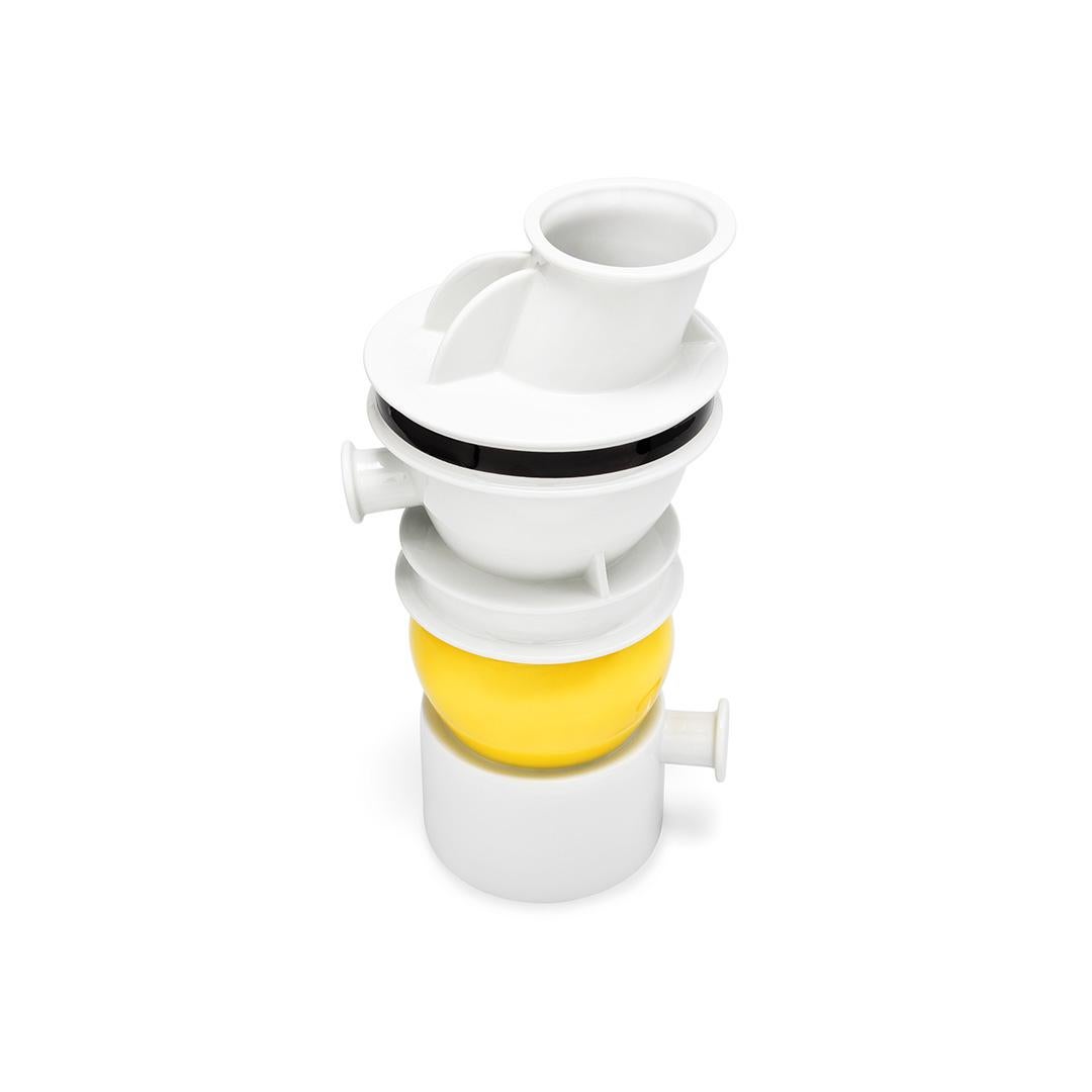 Euphrates vase in porcelain by Ettore Sottsass for Memphis Milano collection

Additional information:
Porcelain vase.
Collection: Memphis Milano
Designer: Ettore Sottsass
Year: 1983
Dimensions: Ø 22, H 40 cm
The product is purchased with